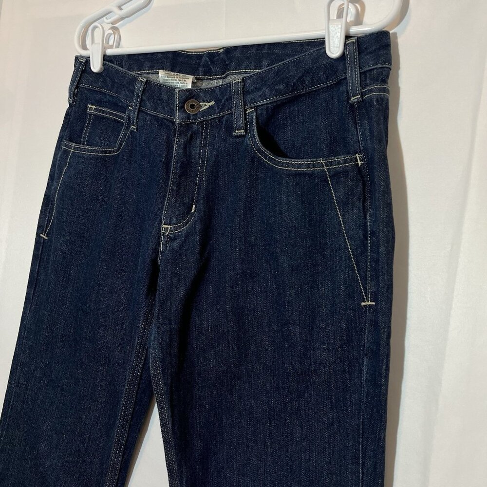 Carhartt Women’s Blue Jeans 8x34 Straight Fit Zipper Pockets Mid Rise - Picture 12 of 13